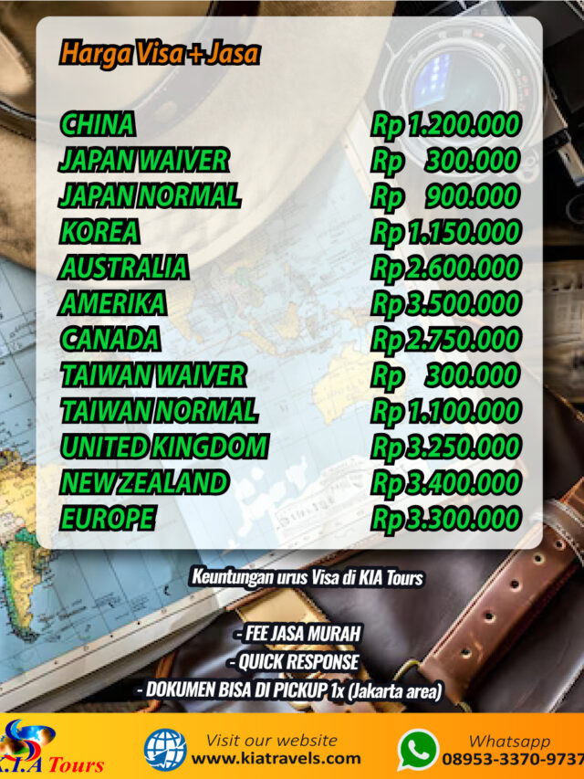 Penawaran Jasa Visa K.I.A Tours